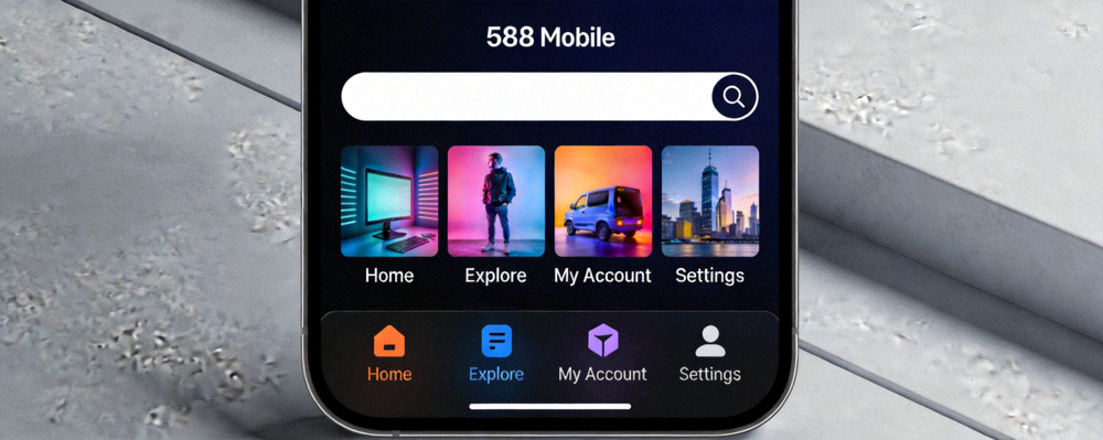 Tampilan antarmuka M88 Mobile yang dioptimalkan untuk layar smartphone dengan navigasi yang mudah